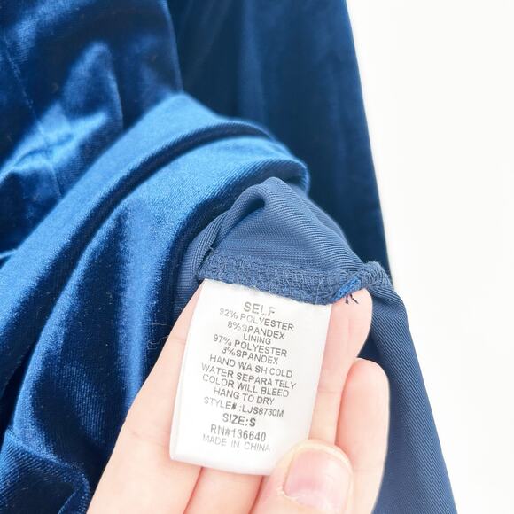 Windsor Womens Coquette Going Out Velvet Choker Plunge Cutout‎ Romper Size S - Picture 7 of 10